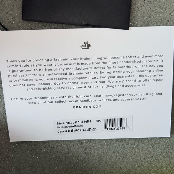 Brahmin Stacy royalty ombré Melbourne bag - Picture 12 of 13